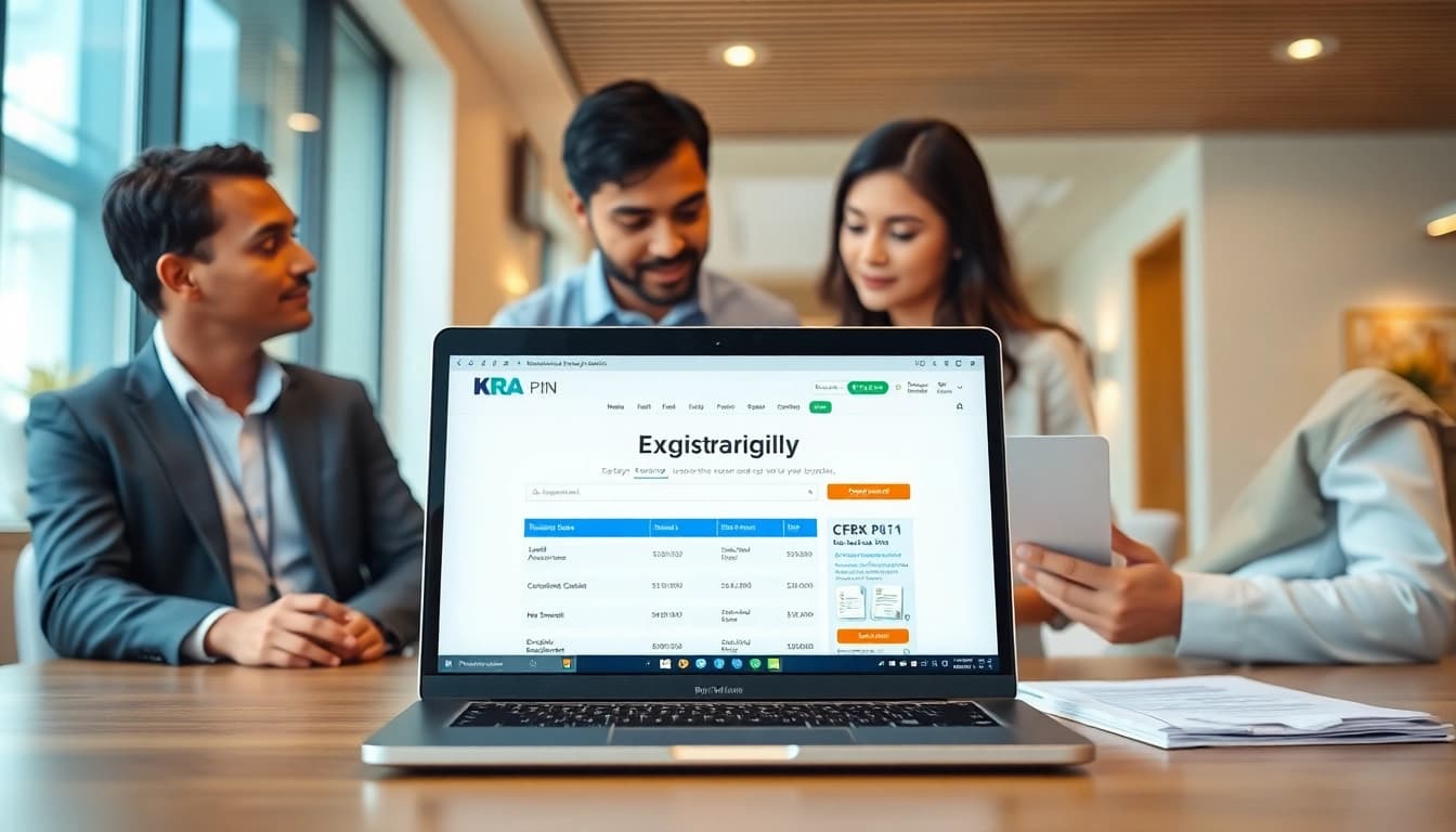 KRA PIN Registration for Foreigners: Expatriates collaborating in a modern office environment.