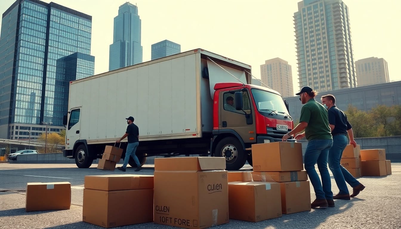 Cullen moving team transporting items efficiently in a bustling city environment.