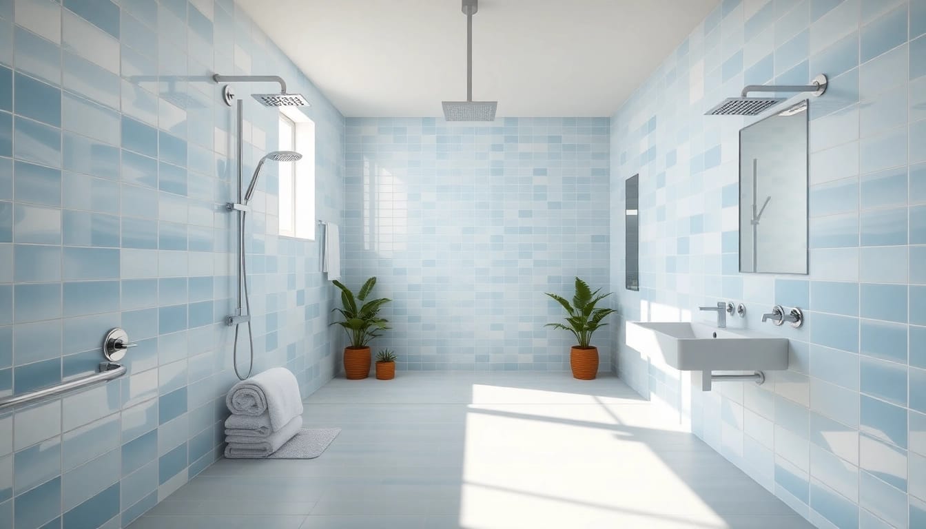 Découvrez les douches modernes et élégantes de sunny showers france dans une salle de bains lumineuse.