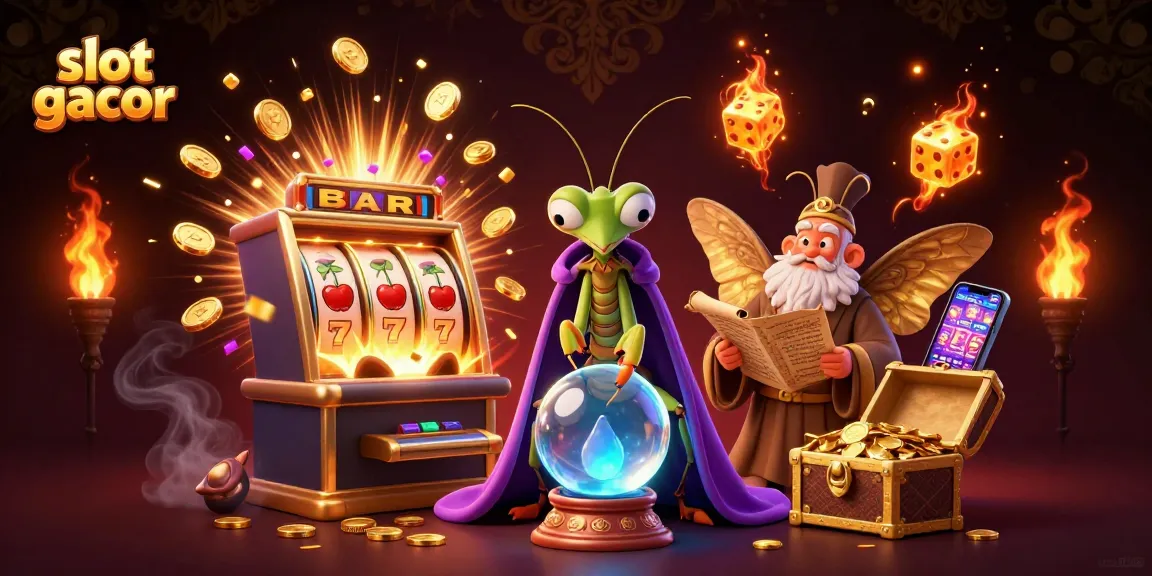 Win big with slot gacor illustrations featuring mystical characters and dynamic casino elements.