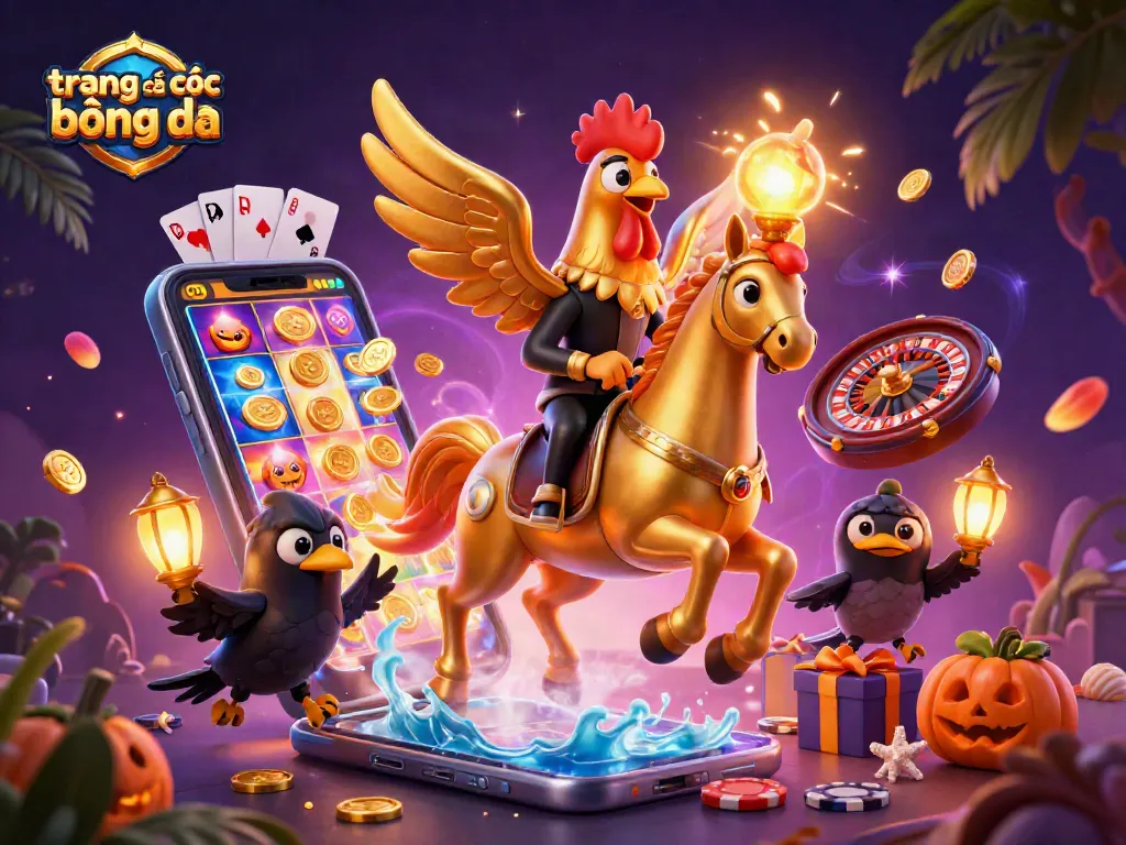 Cá cược bóng đá hấp dẫn trên trang cá cược bóng đá với rooster vàng và những chi tiết làm phong phú trải nghiệm.