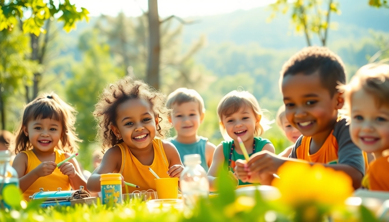 Children enjoying various activities at a summer childrens camp, highlighting fun and adventure.