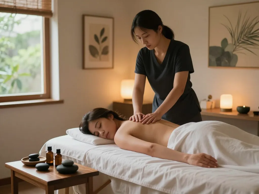 Relaxing Swedish massage environment at https://www.makangs.com/, featuring soothing atmosphere and essential oils.