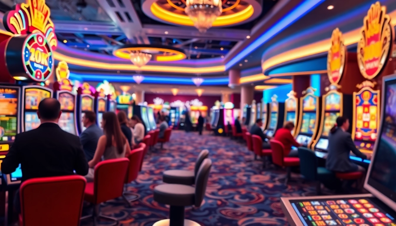 Experience the excitement at a vibrant non gamstop Casino Uk with colorful slot machines.