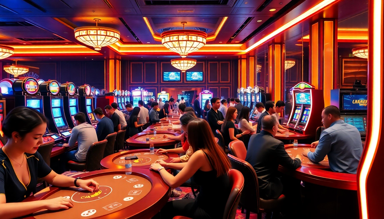 Experience exciting gaming at a Non gamstop casino Uk, featuring diverse players in a vibrant atmosphere.