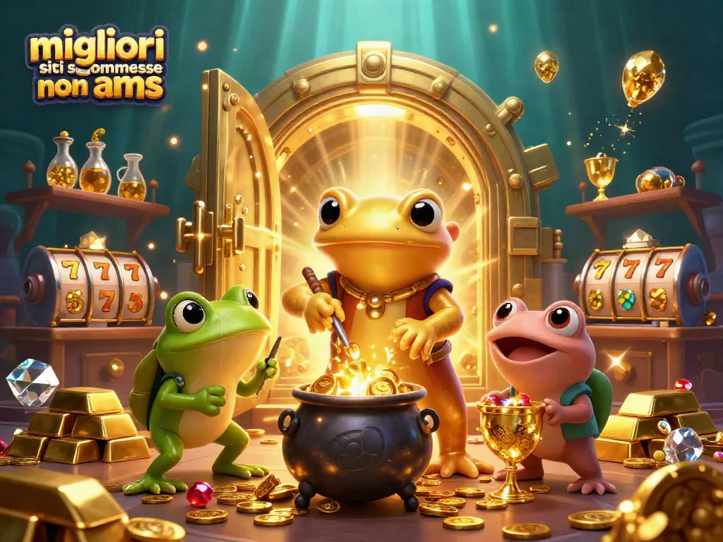 Scopri le migliori scommesse non AAMS con un'entusiasmante illustrazione 3D di un alchimista e simboli di gioco.