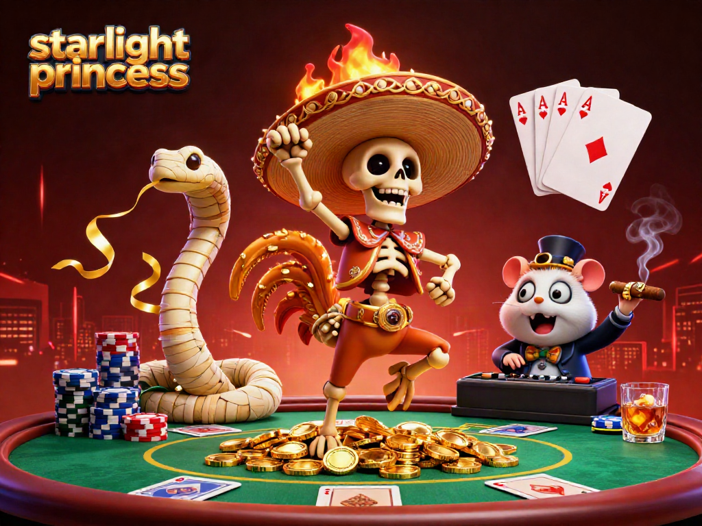 Spin and win in the vibrant world of Starlight Princess slot game, featuring captivating casino elements.