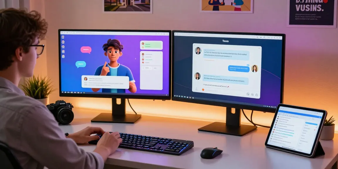 Engaging with crushon ai character chat on sleek workspace screens