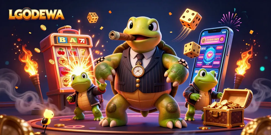 Experience thrilling wins with LGODEWA's vibrant slot game scene featuring dynamic characters and elements.
