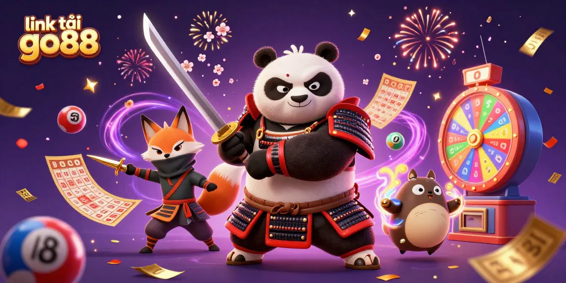 Engage with thrilling games at link tải go88 through vibrant lottery elements, samurai panda, and ninja fox.