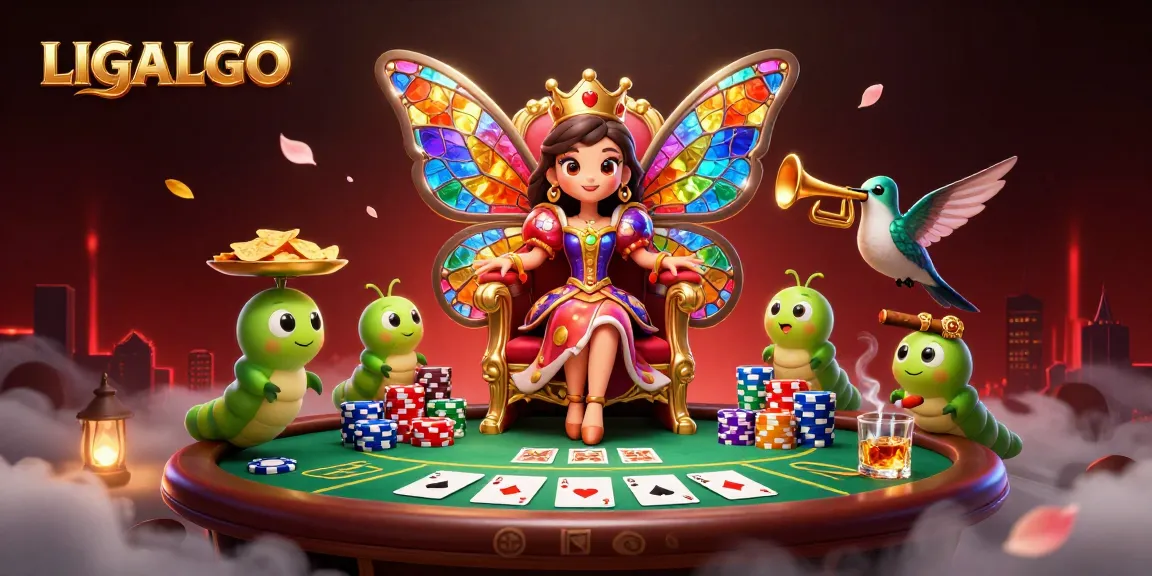 LIGALGO platform showcases an immersive gaming adventure with vibrant characters and rich casino elements.
