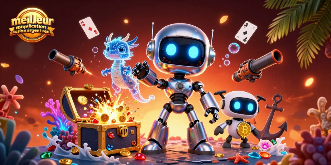 Jouez sur la meilleure application casino argent réel avec des robots futuristes et des trésors sous-marins.