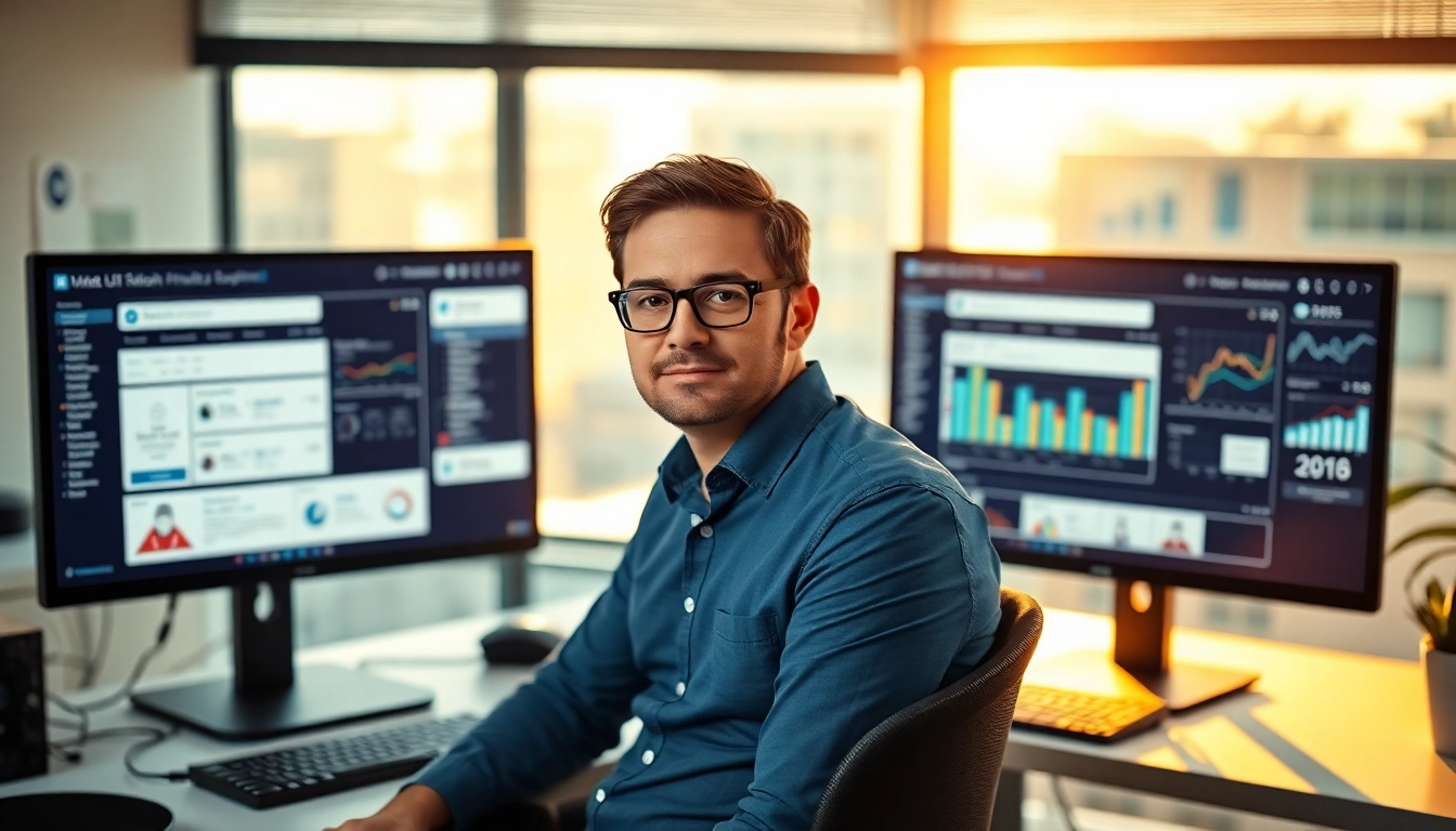 Engage in linkedin search data extraction at a professional workspace with data visualization.