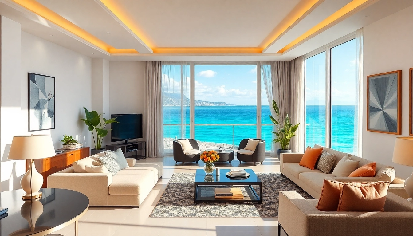 View of a beautiful Alanya apartment for rent showcasing modern interior design.
