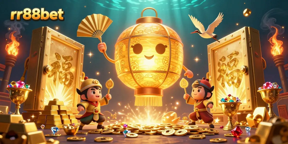 Engage with rr88bet's vibrant casino experience featuring gold treasures and dynamic characters.