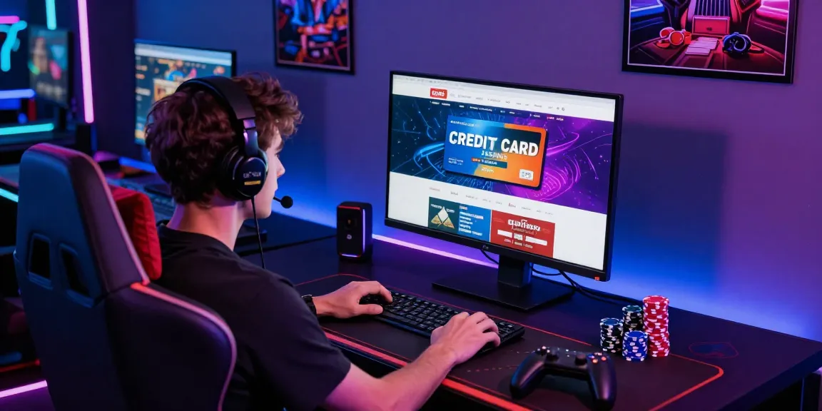 Player enjoying credit card casinos experience with vibrant gaming setup and immersive atmosphere.