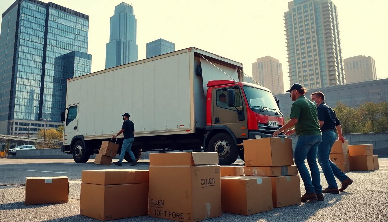 Cullen moving team transporting items efficiently in a bustling city environment.