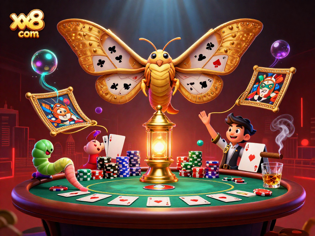 Experience thrilling action at xx8 com with this vibrant casino illustration.
