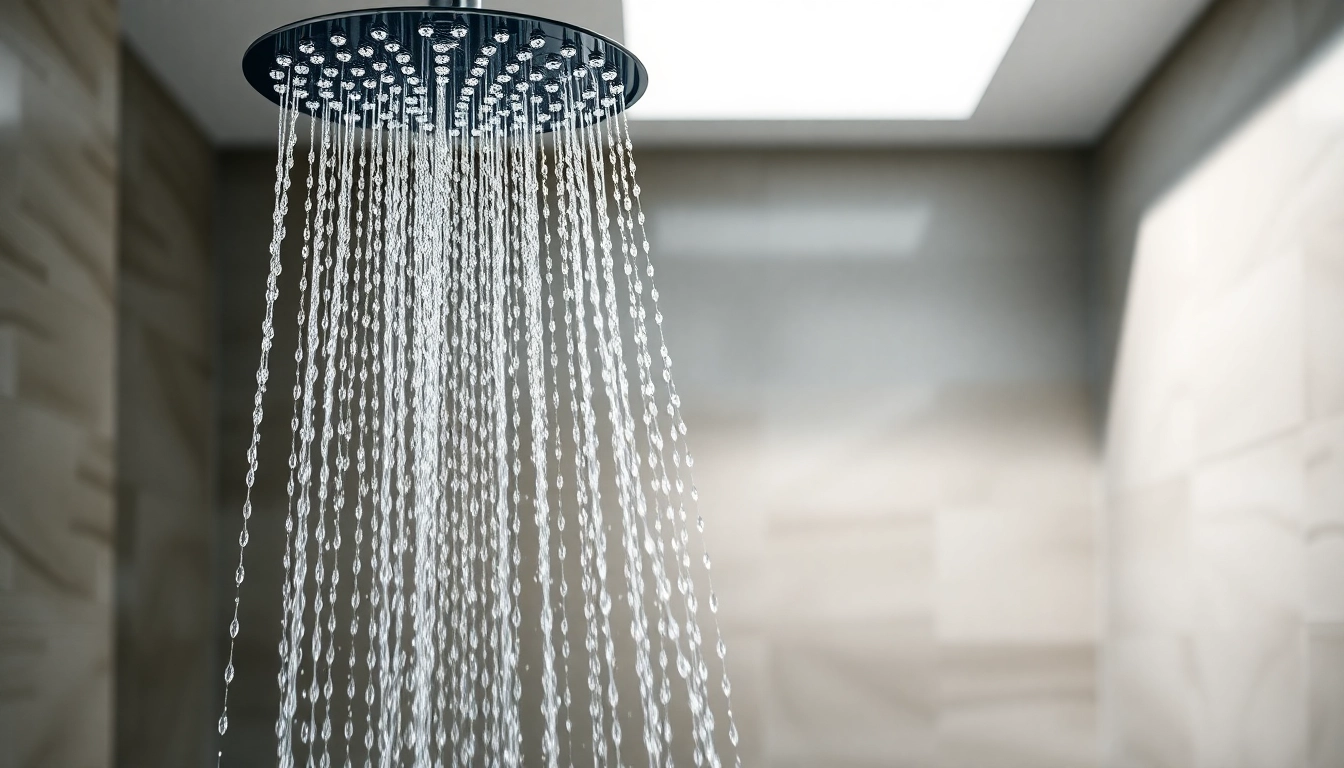 Experience luxurious elegant showers Australia with sleek modern design and bright natural lighting.
