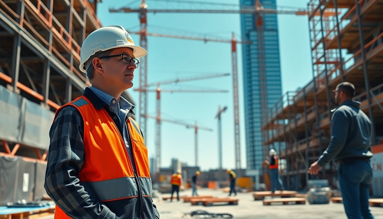 New York Commercial General Contractor leading a vibrant urban construction site.