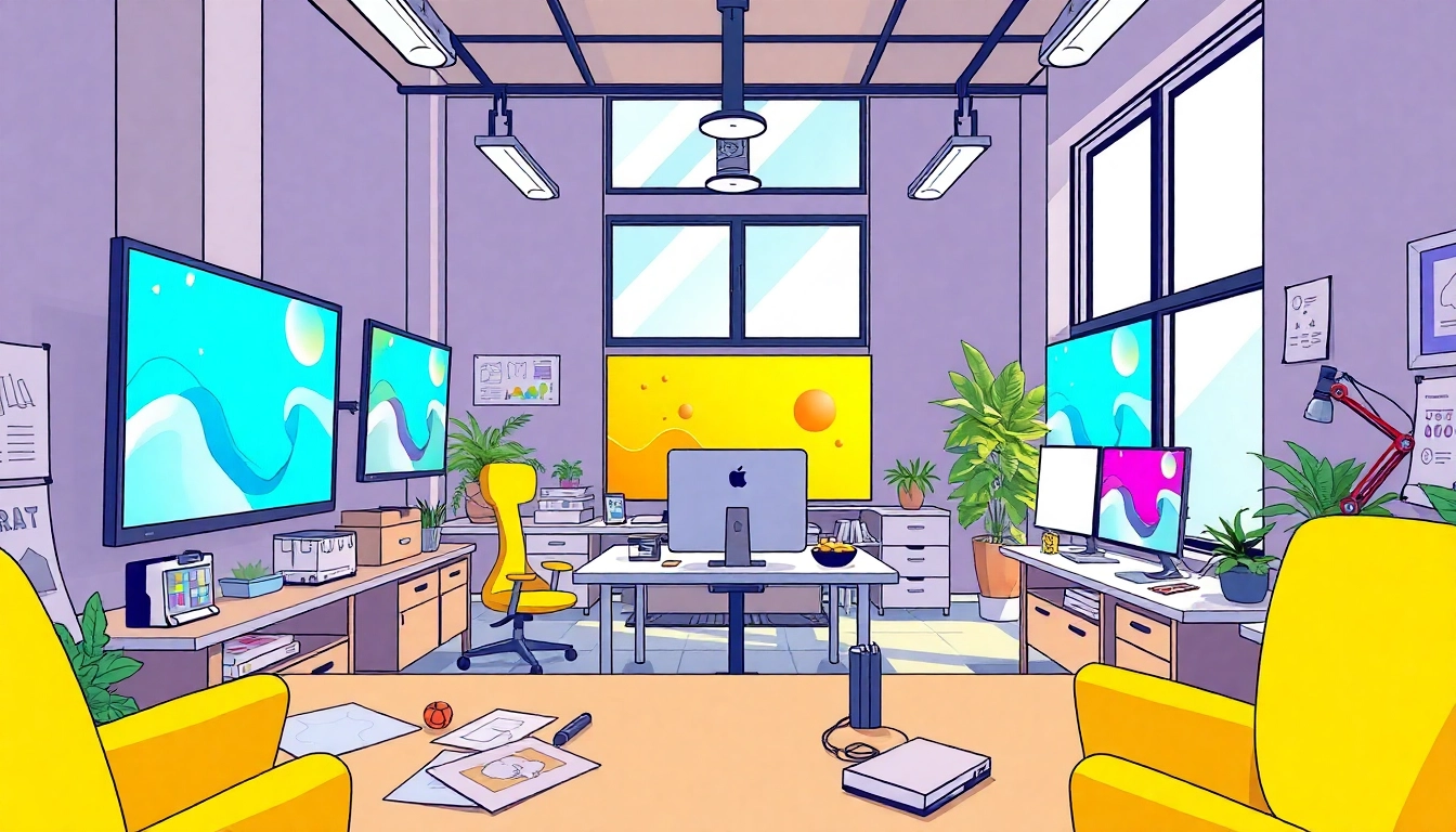 Animationsagentur creates vibrant animations in a modern studio setting.
