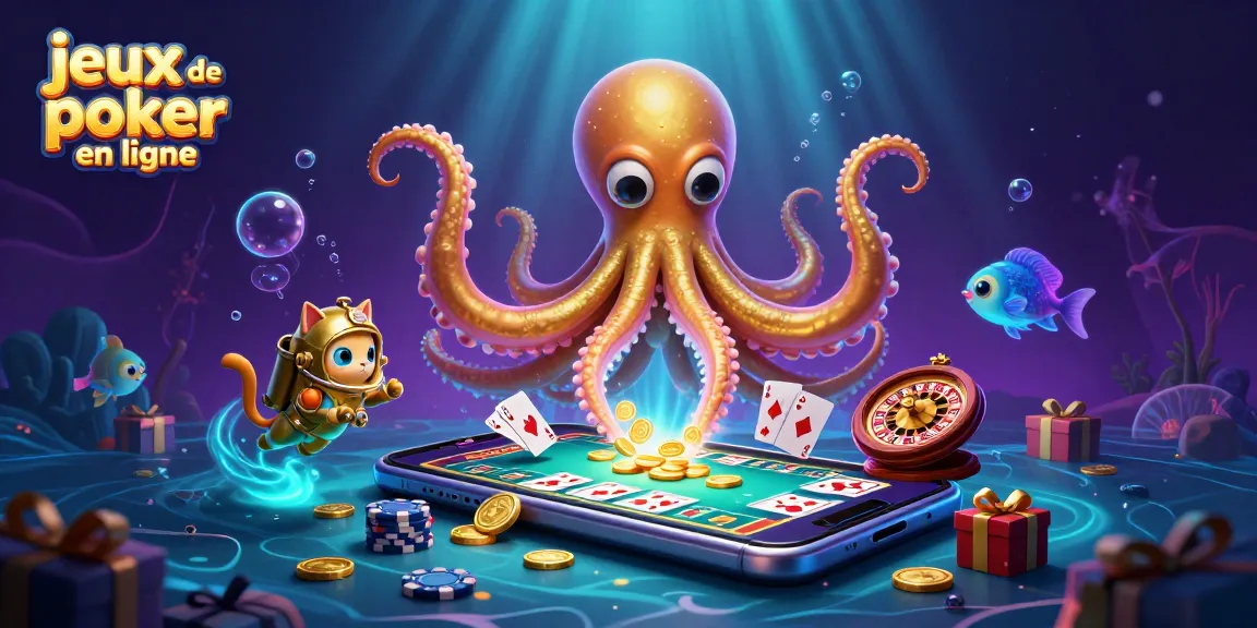 Jouez aux jeux de poker en ligne avec des animations captivantes et des éléments colorés