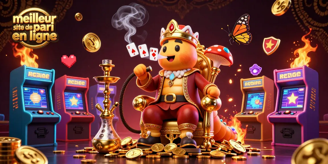 Pariez sur le meilleur site de pari en ligne avec cette illustration d'un maître chicha et des éléments de casino.