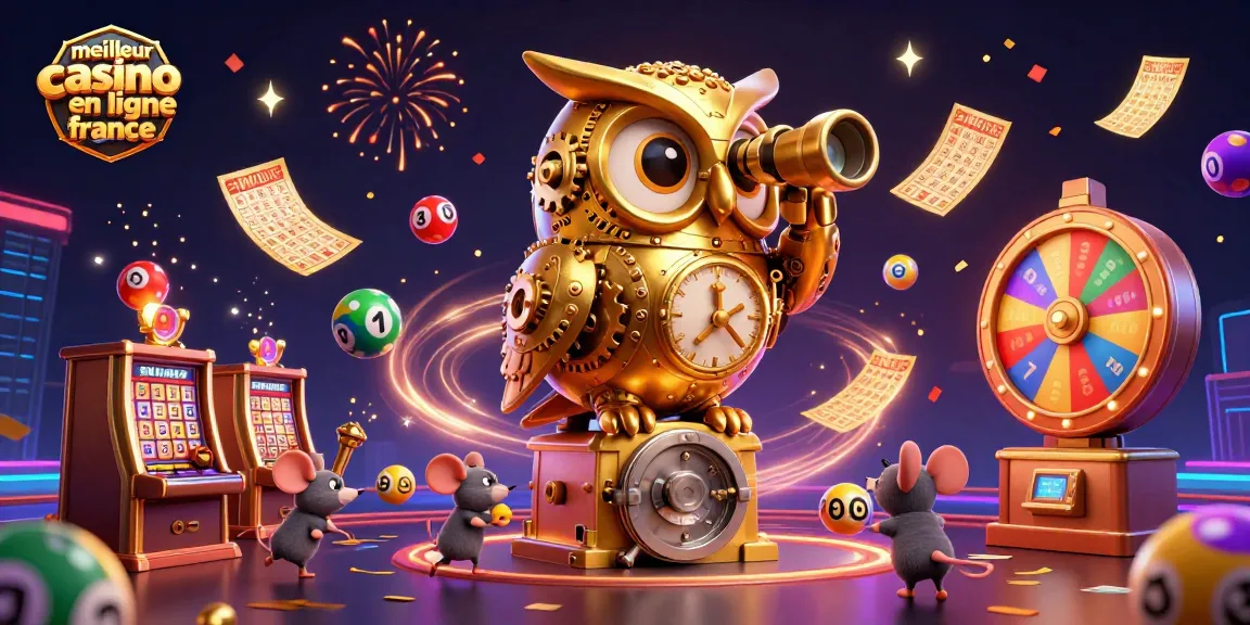 Découvrez la magie du meilleur casino en ligne en France avec une illustration captivante de jeux animés et d'éléments de casino.