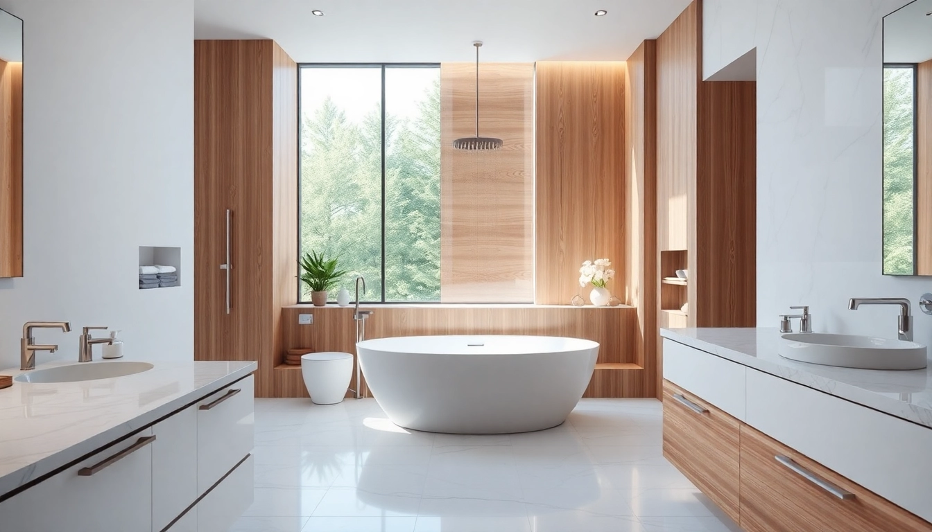 Stunning bathroom renovation cost illustrated with a freestanding bathtub and natural lighting.