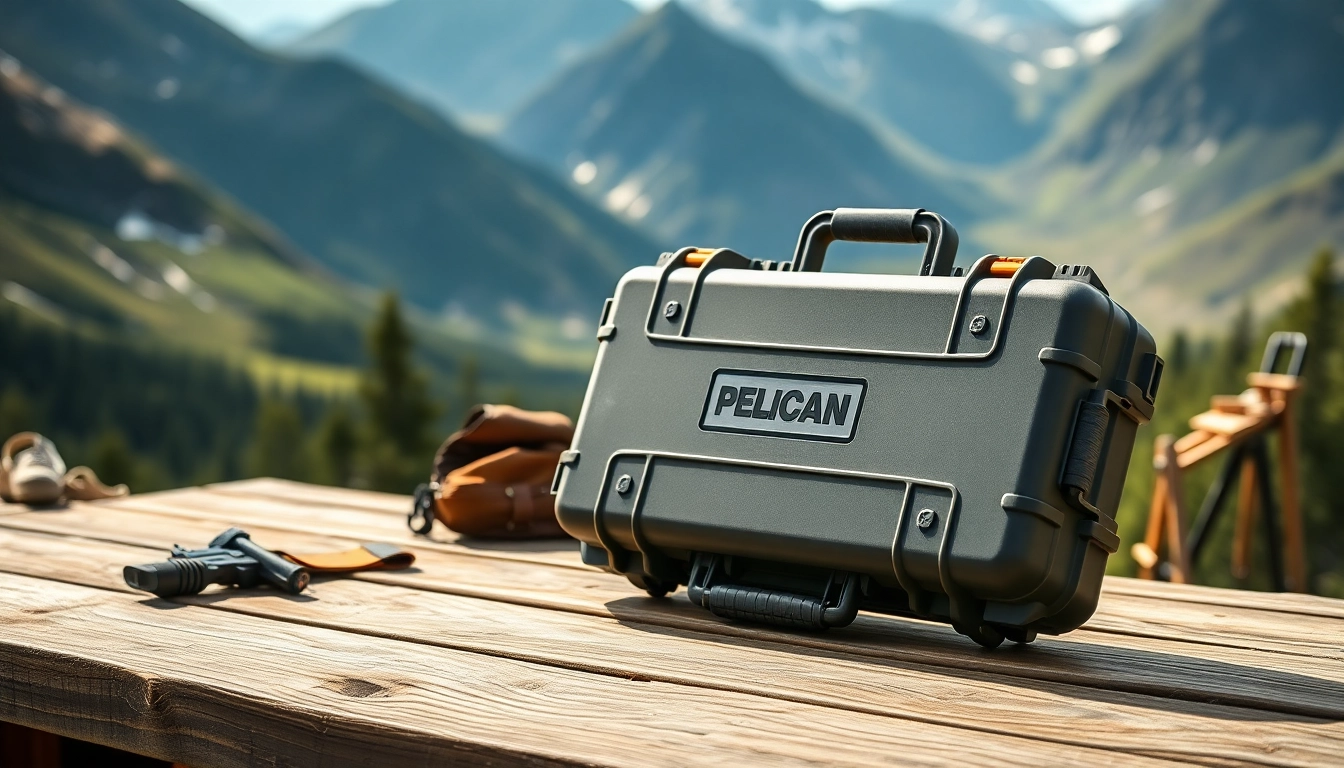 A sturdy Pelican rifle case designed for optimal protection during outdoor adventures.