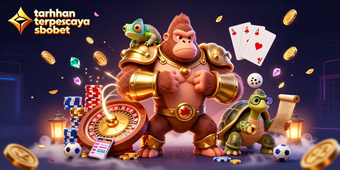 Engage in taruhan terpercaya sbobet with vibrant sports betting adventure illustrated in 3D gaming scene.