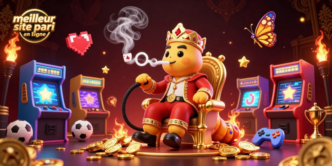 Pari en ligne sur le meilleur site de pari en ligne avec un maître en narguilé coloré autour d'éléments de casino.