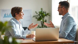 신용카드 현금화 방법을 설명하는 전문가와 고객의 대화 장면