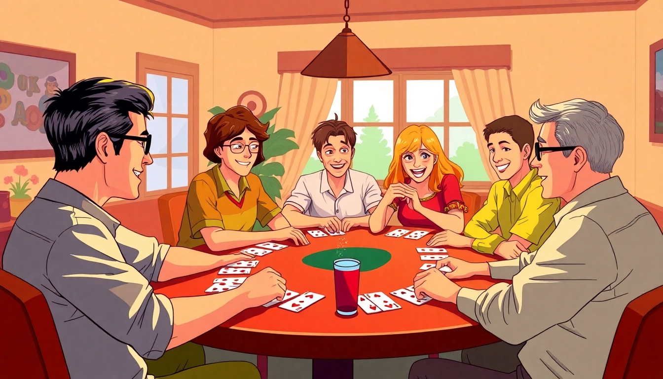 Players enjoying a lively game of Ok Rummy, showcasing excitement and strategy at the table.