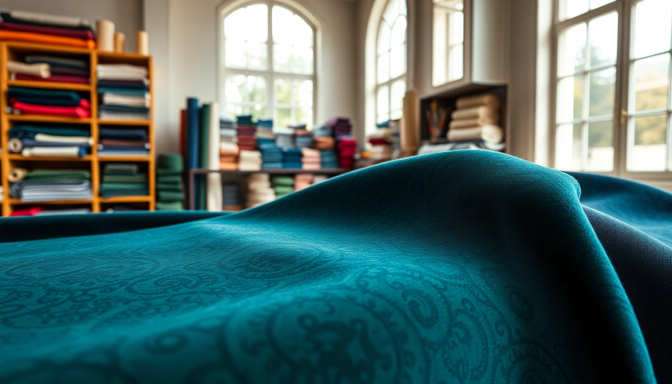 Punta di Roma stof met unieke textuur in een elegante textielstudio