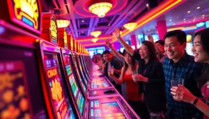 Menyaksikan pengeluaran hk hari ini slot dengan kegembiraan pemain di lingkungan kasino yang cerah.