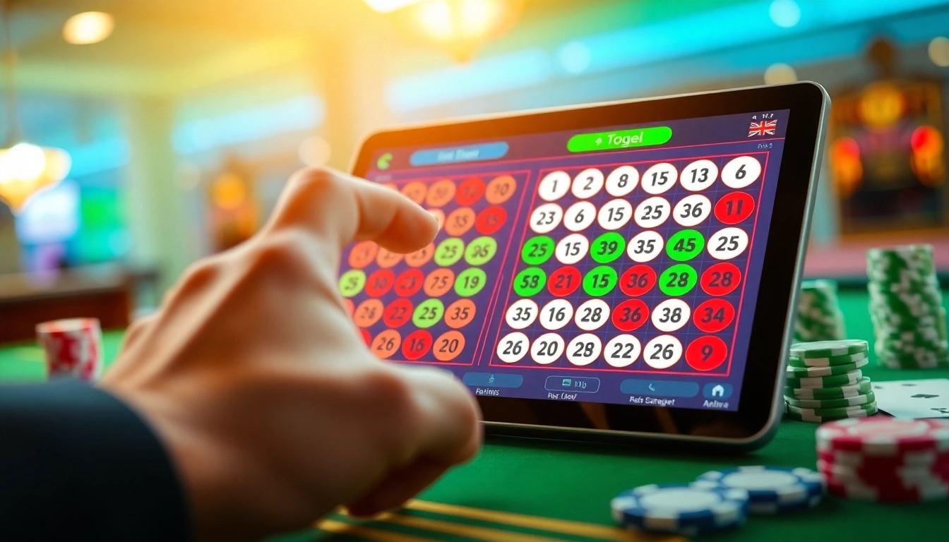Permainan bandar togel online yang menarik dengan interaksi pengguna di perangkat digital.