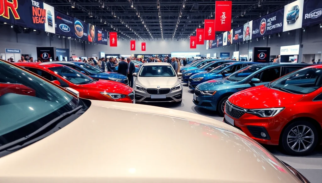 Visitors enjoying the auto cars show with an array of innovative vehicles on display