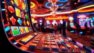 Memenangkan besar dengan bro138 slot di suasana kasino yang ceria.