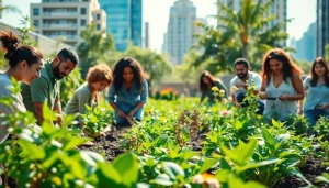 Community members engaging in sustainable gardening at https://www.unsustainablemagazine.com, fostering green practices together.