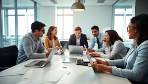 Enhance your brand with Good Wolf Marketing strategies in a vibrant team collaboration setting.