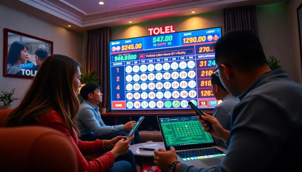 Mainkan togel online dengan antarmuka modern dan pemain yang terlibat dalam suasana yang energik.