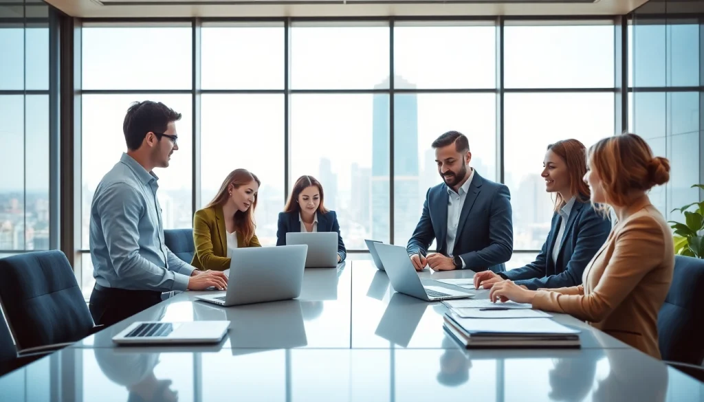 Expert team engaging in Corporate Tax Consultancy in Abu Dhabi, showcasing professionalism and collaboration.