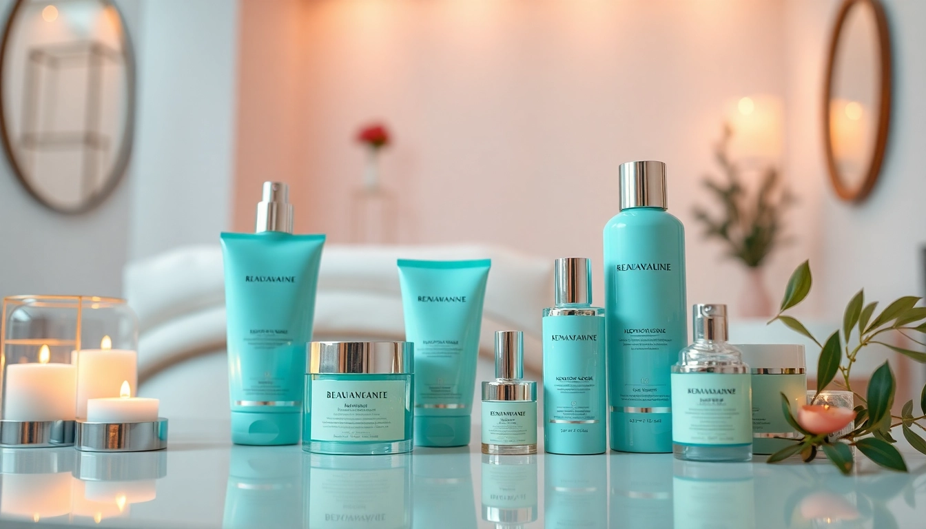 Showcase of Esthetician Marketing Ideas featuring vibrant skincare products and a serene treatment room.