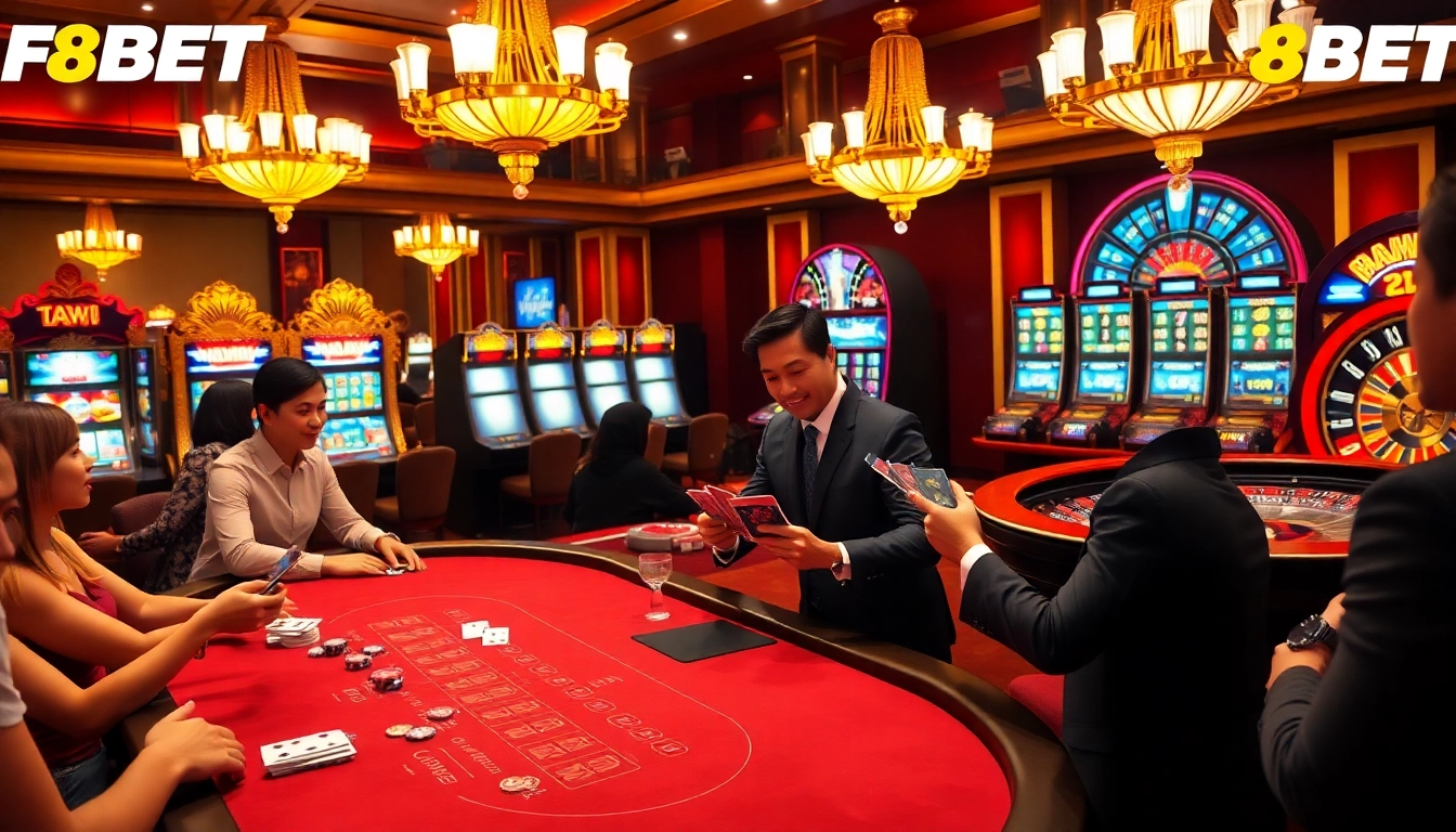 Experience the thrill at Nhà cái F8BET with vibrant casino games and professional dealers.