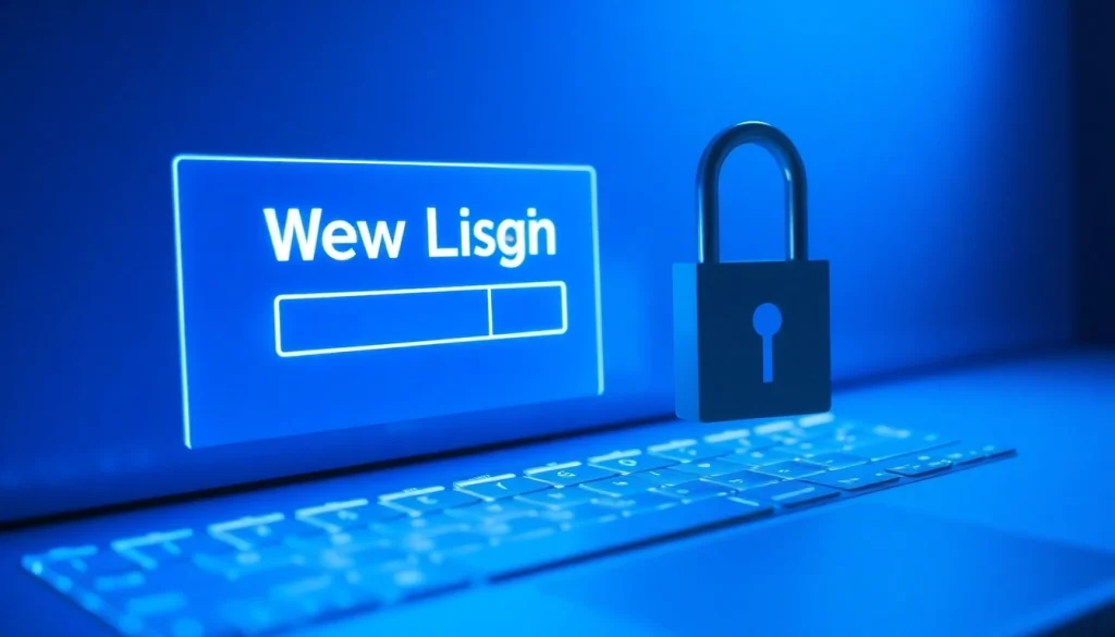 Atera login screen with secure interface and padlock graphic illustrating user authentication.