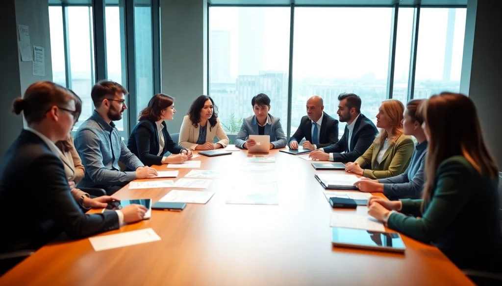 Collaborative team discussing Acquisition Planning strategies in a professional office setting.