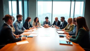 Collaborative team discussing Acquisition Planning strategies in a professional office setting.