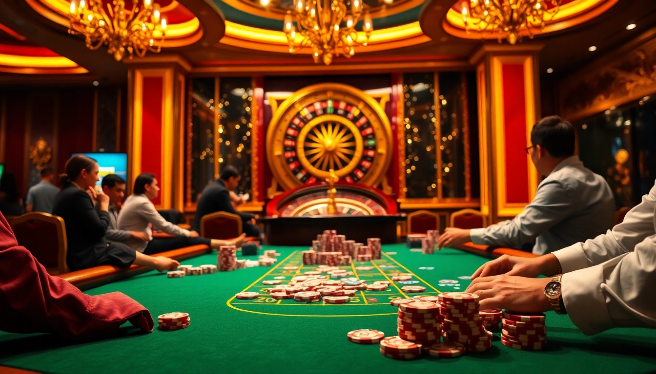 Experience the thrilling atmosphere of Trang chủ S88VIP with luxury poker tables and vibrant gaming options.