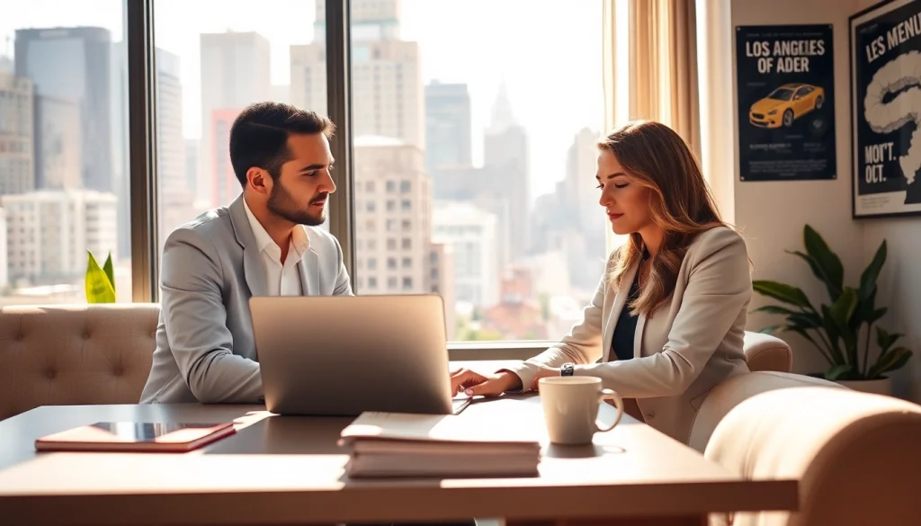 Empowering session with a business coach los Angeles in a dynamic urban environment.